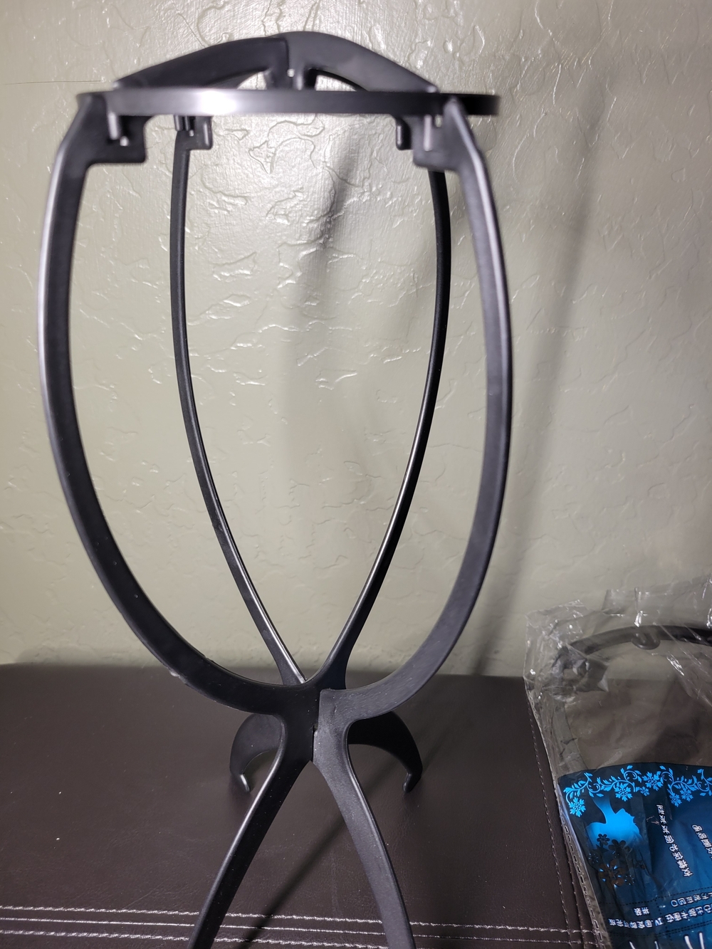 Two Wig Stand Holders With Wig Brush